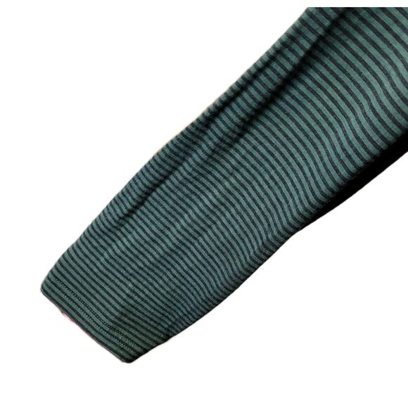 Icebreaker Mens Merino 200 Black Green Striped Long Sleeve Base Layer Top XXL - Picture 6 of 12